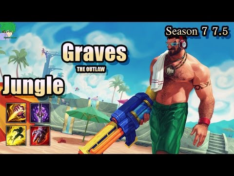 Graves vs Master YI Jungle Patch 7.5 - Gameplay