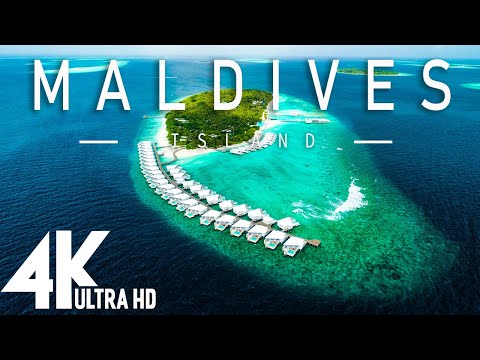 FLYING OVER MALDIVES (4K UHD) - Relaxing Music Along With Beautiful Nature Videos(4K Video Ultra HD)