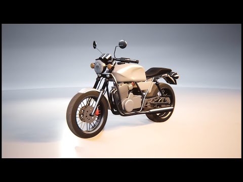 Classic Standard Motorcycle 3D model test at Unreal Engine 5 (#1)