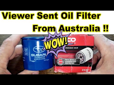 Subaru Oil Filter 15208AA12A vs. Ryco Z436 Oil Filter Cut Open, Oil Filter Comparison