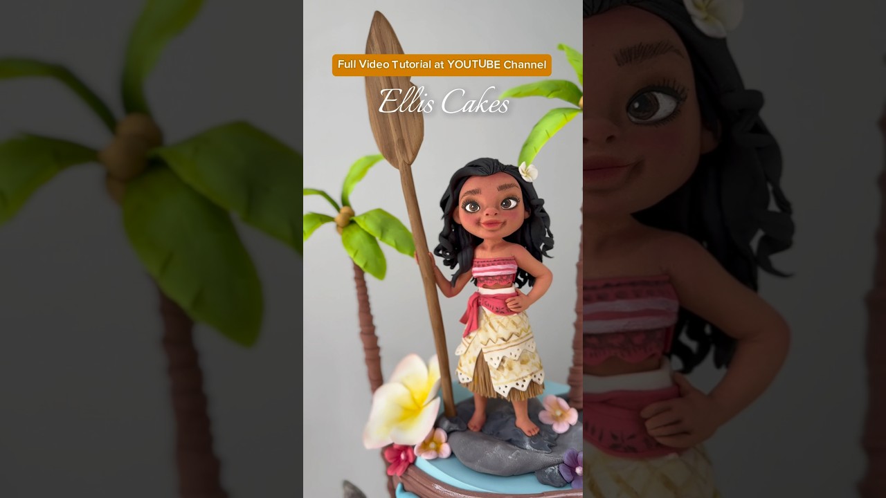 Sculpting Moana Fondant Cake Topper #fondart #cake #cakedecorating #art #sculpture #clay #craft #diy