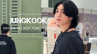 JUNGKOOK HAVING HIS BEST TIME IN QATAR, SHOPPING AND INTERACTING WITH FANS