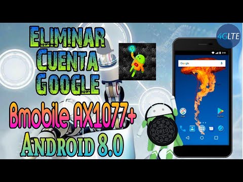Frp-😱Como Eliminar Cuenta Google Bmobile ax1077 plus + Android 8