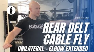 Unilateral Rear Delt Cable Fly (Elbow Extended)