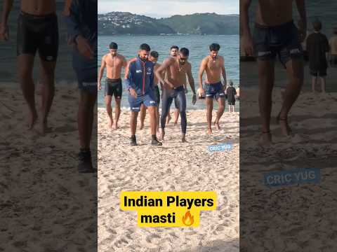 Indian Players doing masti on BEACH 🏖 #shorts #teamindia #cricket