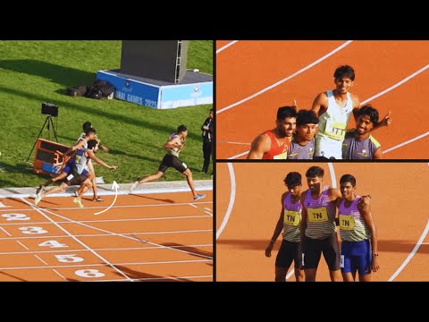 4x400m Relay Final Men in 38th National Games Dehradun Uttarakhand