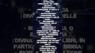 Una rassegna di pratiche divinatorie  non lecite per il cristiano 2º PARTE
