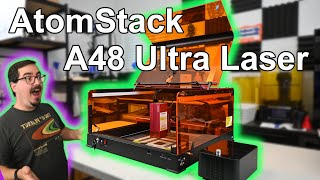 Powerful Dual 48w+24w Laser Engraver | Full Enclosure | Motorized Z Axis- AtomStack A48 Ultra Review