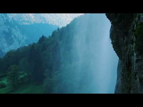 Mountains, waterfall