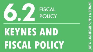 6.2 - Fiscal Policy (Keynes and Fiscal Policy)