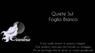 Sinestesia - Quiete sul foglio bianco (lyrics video)