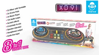 Video thumbnail for iDance XD91 Dj Mixer Station + Speaker + Turntable + Drums by idanceaudio idanceaudio