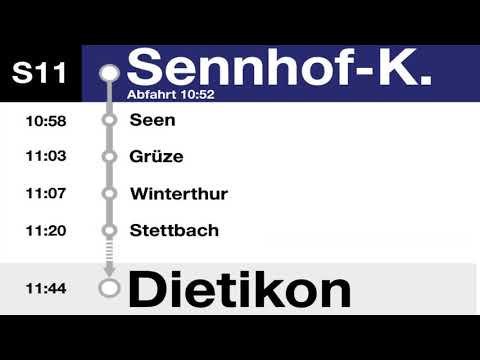 ZVV Ansage - Willkommen in der S11 von Seenhof-Kyburg nach Dietikon