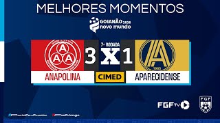 MELHORES MOMENTOS ANAPOLINA X APARECIDENSE | 7 RODADA GOIANÃO 2026