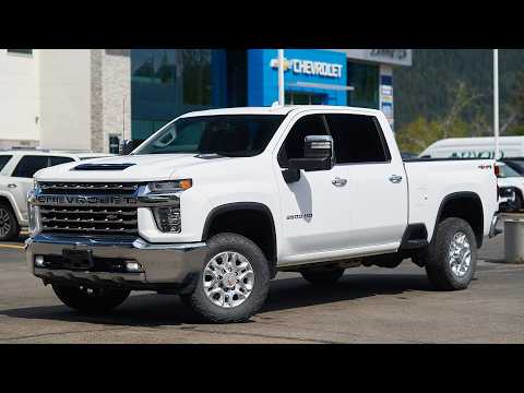 2021 Chevrolet Silverado 3500HD 4WD Crew Cab Standard Box LTZ in White for sale at Salmon Arm Chevrolet Buick GMC in Salmon Arm, BC