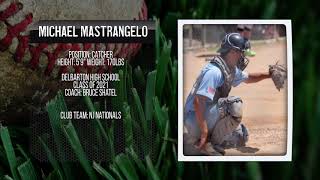 Michael Mastrangelo 2020 Baseball Skills Video (Catcher) | Delbarton HS '21