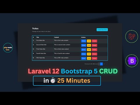 😱Build a Full CRUD System with Laravel 12 & Bootstrap 5 in 25 Minutes | Laravel 12 Bootstrap 5 CRUD