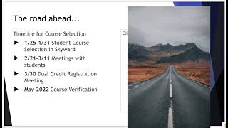 Skyward Course Selection Instructions for Advisory 1 25 22