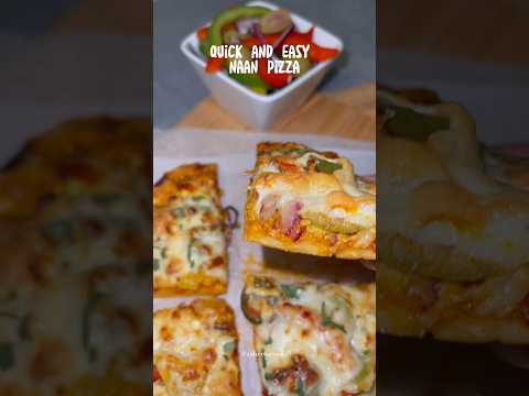 Quick and easy naan pizza #food #cooking #easyrecipe #shorts