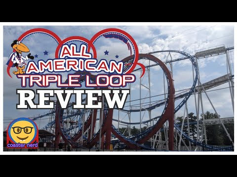 Video review of All American Triple Loop by Coaster Nerd