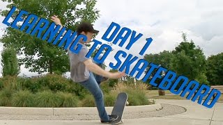 LEARNING TO SKATEBOARD - Day 1 | Learning To Fall