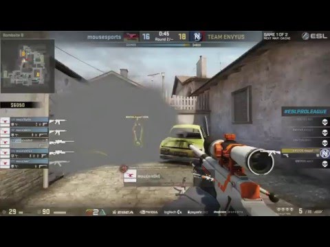 NiKo AWP ACE & 2for1 - mousesports vs Team EnVyUs CS:GO ESL Pro League