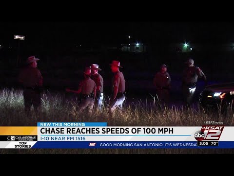 High-speed motorcycle chase ends with pair hospitalized