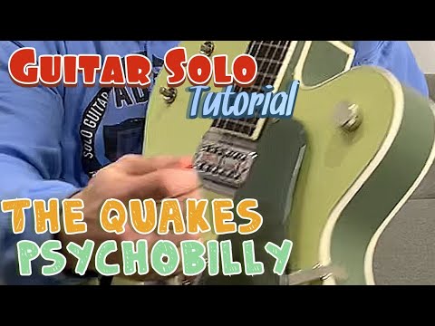Psychobilly Guitar Solo Tutorial - The Quakes - “USA” (Great Rockabilly / Psychobilly solo)