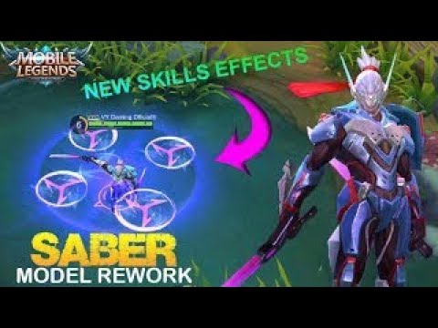 New Saber Model Rework with New Skills Effects Gameplay Mobile Legends Patch 2.04