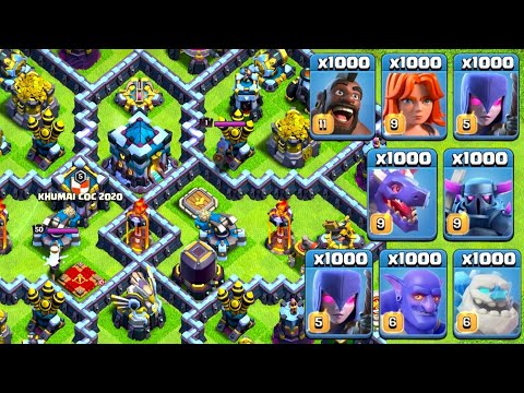 Town Hall 13 Max Base  Vs All Troops / Town Hall 13 Max Troops Level / Clash of Clan