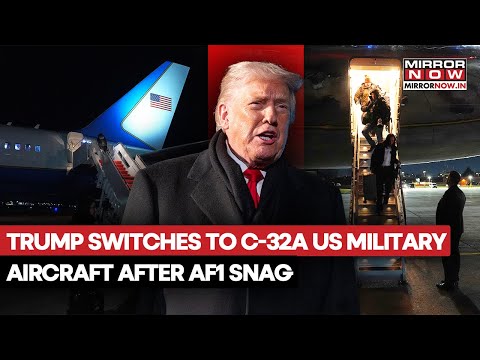 Trump Boards US Military's C-32A Aircraft After Air Force One Faces Technical Snag En Route To Davos