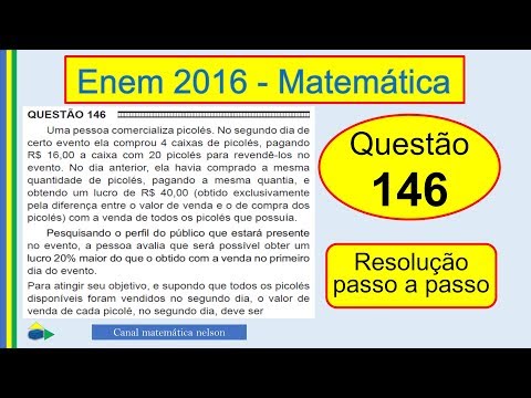 Enem 2016 - Questão 146 de Matemática