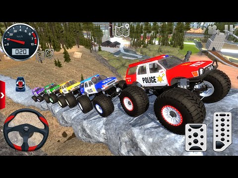 Impossible Monster Truck Mega Ramp Driving #1 - Police Car Extreme Stunts - Android Gameplay [FHD]