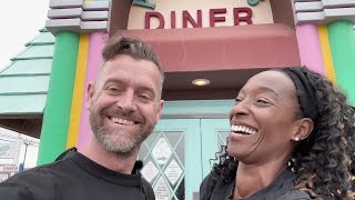 Road Trip To Classic American Diner : Brits Try Biscuits and Gravy And Patty Melt and MORE!