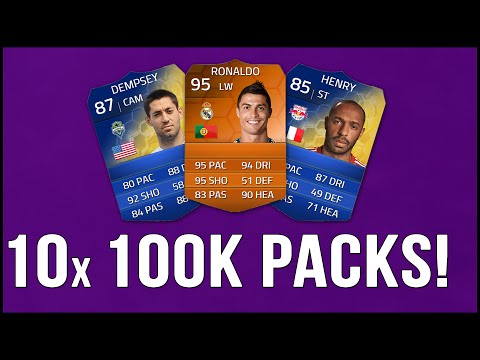 10x 100k Packs! AMAZING PULLS! (FUT 14 Pack Opening)