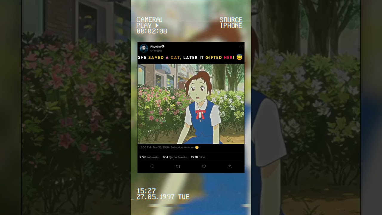 She saved a cat, later it gifted her | #anime #trending #fyp #forypu #shorts