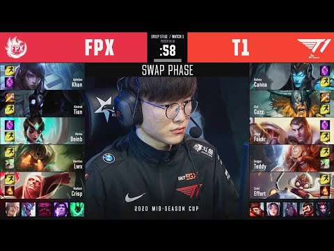 FPX (Doinb Karma) VS T1 (Faker Corki) Highlights  |  2020 MSC Day 1 |