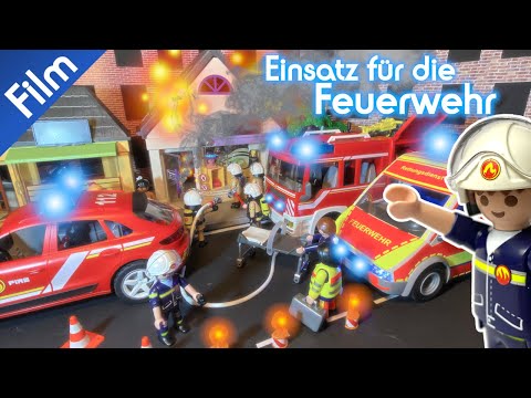 Playmobil® Explosion in der Modeboutique - Einsatz für die Feuerwehr! | Stop Motion