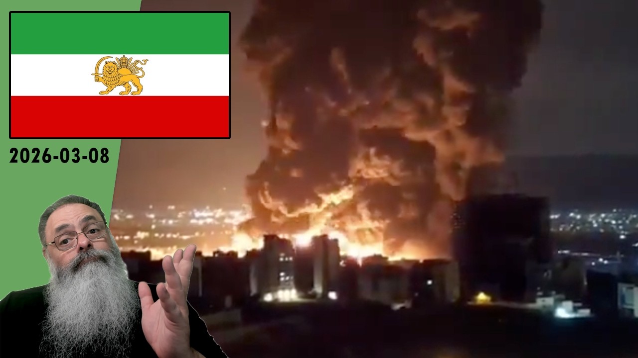 #Irã 2026-03-08: ISRAEL e ESTADOS UNIDOS iniciam CAMPANHA contra DEPÓSITOS de COMBUSTÍVEIS no IRÃ