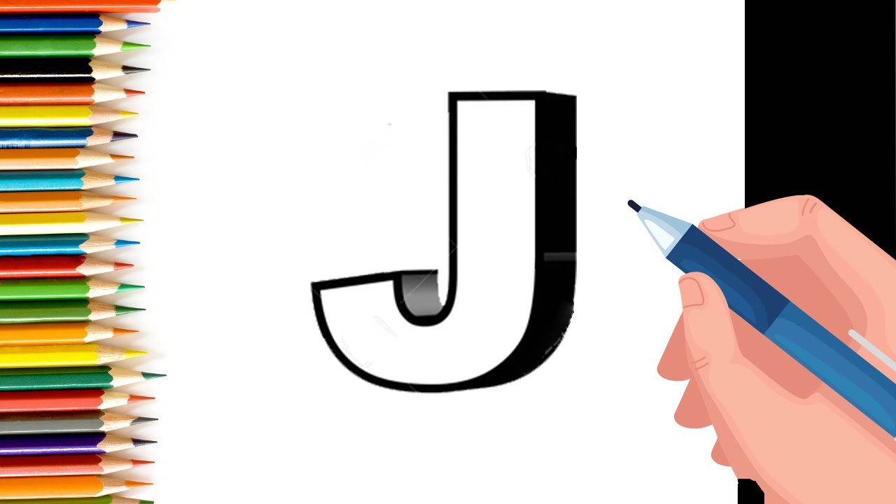 Drawing 3D Letter J - Trick Art on Paper with Graphite