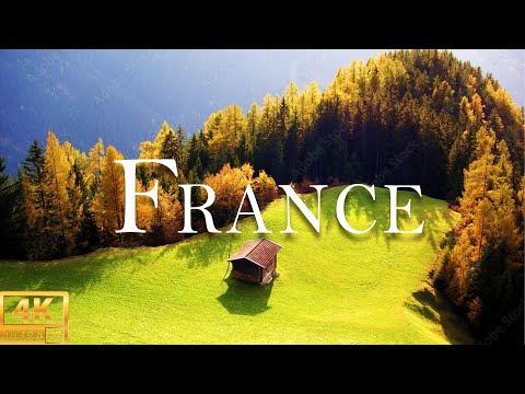 FLYING OVER FRANCE (4K UHD)- Beautiful Piano Music Relax With Beautiful Nature Videos -4K Ultra HD