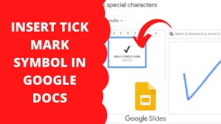 How to Insert Tick Mark in Google Slides | How to Insert Tick Mark Symbol in Google Docs