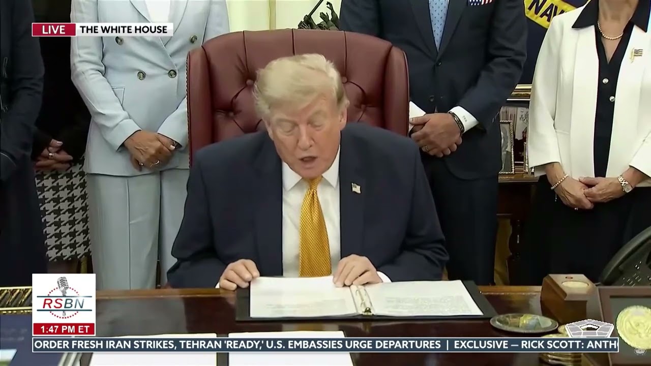 WATCH: President Trump Announces Presidential Military Spouse Commission - 08/03/26