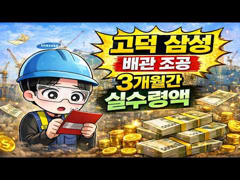 고덕 삼성 4기 배관 조공 3개월 실수령액 공개