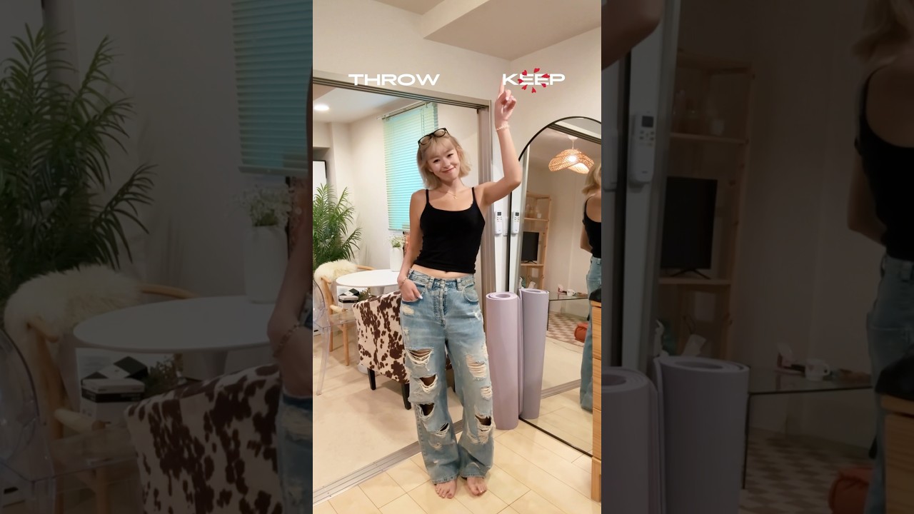 21本のデニム断捨離しました👖✨ #断捨離 #高身長コーデ #デニム