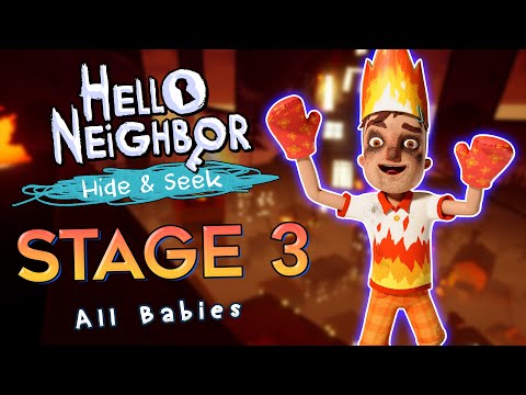 Hello Neighbor: Hide and Seek Stage 3 Walkthrough (All Babies Location) - YouTube