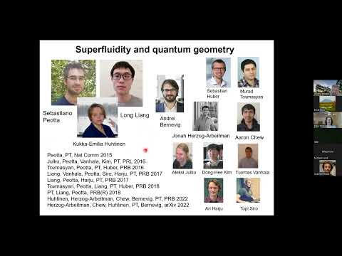 Päivi Törmä (Aalto Uni) Quantum Geometry in flat-band superconductivity
