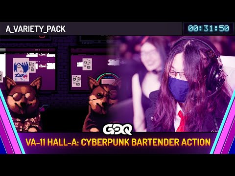 VA-11 Hall-A: Cyberpunk Bartender Action by a_variety_pack in 31:50 - Awesome Games Done Quick 2025