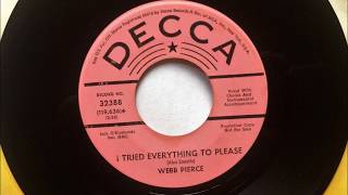 Saturday Night + I Tried Everything To Please , Webb Pierce , 1968