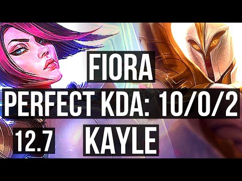 FIORA vs KAYLE (TOP) | 10/0/2, 9 solo kills, Legendary, 1.3M mastery | NA Diamond | 12.7